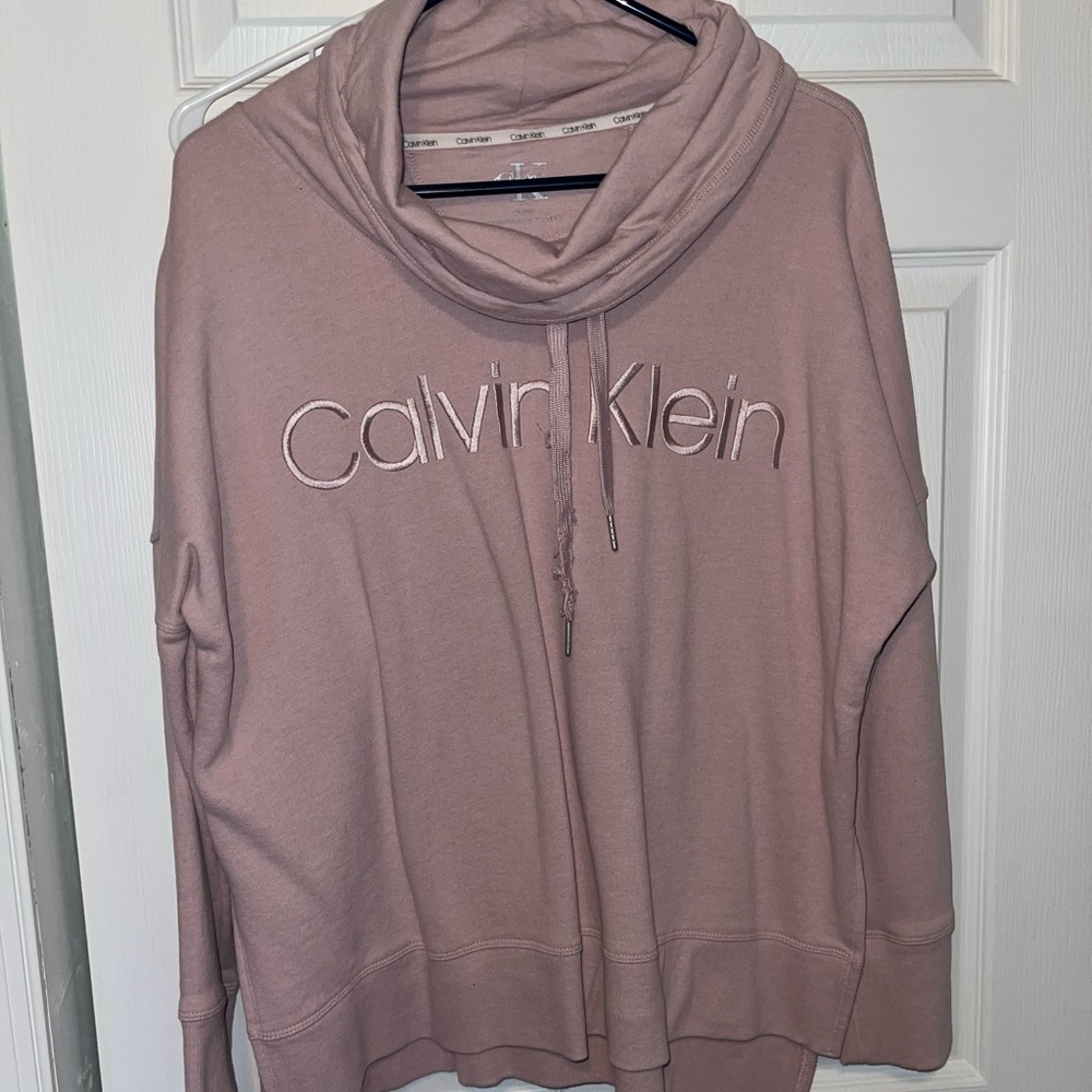 Mauve cowl neck pull over